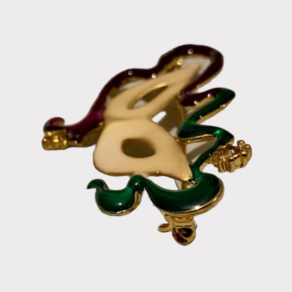 Vintage Mardi Gras Mask Brooch - Picture 8 of 8